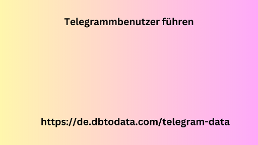 Telegrammbenutzer führen