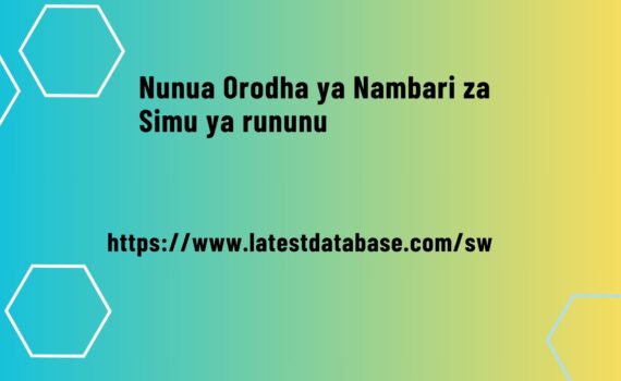 Nunua Orodha ya Nambari za Simu ya rununu