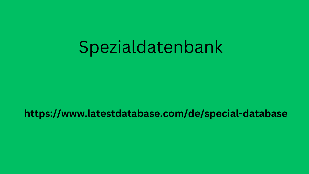 Spezialdatenbank